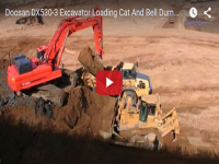 Video: Cat D7R a lavoro con Doosan DX530-3 e dumper B40D ADT Bell