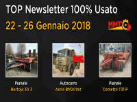 TOP Newsletter 100% Usato - 22 - 26 Gennaio 2018