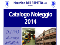 Macchine Edili Repetto: Disponibile il catalogo noleggio 2014-2015