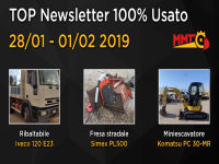 TOP Newsletter 100% Usato - 28 Gennaio - 01 Febbraio 2019