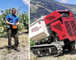 Mini dumper radiocomandato Operval P08, massima sicurezza anche in spazi ristretti