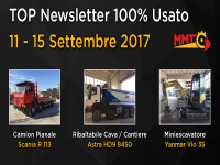 TOP Newsletter 100% Usato -  11 - 15 Settembre 2017