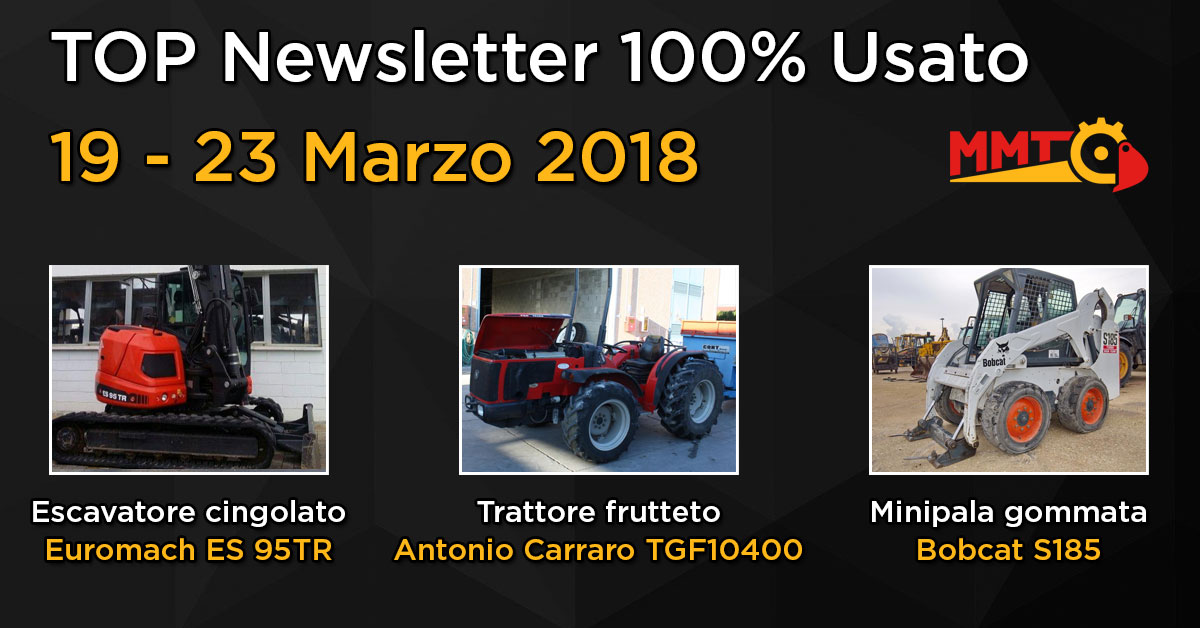 TOP Newsletter 100% Usato -19 - 14 Marzo 2018